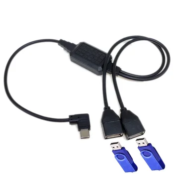 Адаптер USBC-2 USB USBA, блок питания для передачи данных, конвертер кабелей OTG, многопортовый USB2.0, двухпортовый MacBook Pro iPad  0