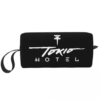 Tokio Hotel Rock Большая Косметичка Для Макияжа Водонепроницаемый Чехол Дорожные Косметические Сумки Сумка Для Хранения для Женщин  5