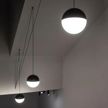 Удлиненный подвесной светильник со стеклянным шаром своими руками, креативный дизайн подвесного светильника, моделирующий подвесной светильник для столовой, внутреннее освещение  5