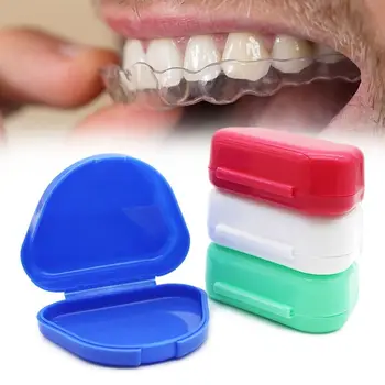 1 шт. Пластиковая коробка для протезирования Ортодонтические Брекеты Футляр для фиксации Зубных протезов Защитный футляр для вставных зубов  10