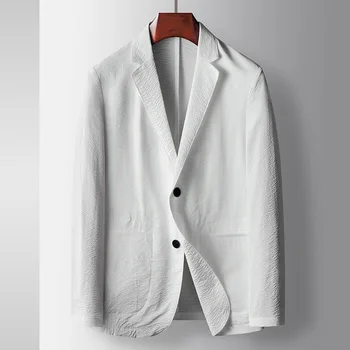 3368-R-Мужской костюм на заказ с короткими рукавами и V-образным вырезом, белый облегающий костюм на заказ  4