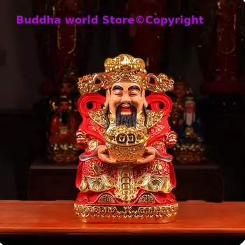 Оптовая продажа статуи Бога Будды, Алтарь для ДОМАШНЕГО МАГАЗИНА, Приносящий деньги, удачу, Бог богатства, набирающий богатство, статуя будды ЦАЙ ШЭНЬ Маммона  10