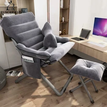 Новый компьютерный стул со спинкой для отдыха, офисный стол, стул, Ленивый диван в общежитии колледжа, удобное мягкое сидячее домашнее кресло-качалка  10