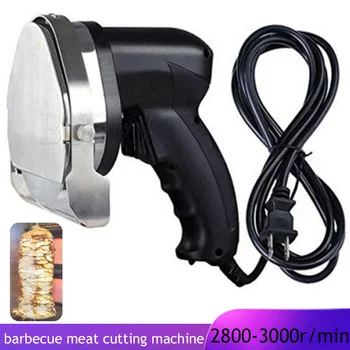 Новый электрический мясорубочный автомат для автоматической резки мяса вращающимся круглым ножом для барбекю  10