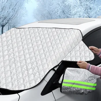Снегозащитный чехол для автомобиля, зимний антифриз на лобовое стекло, зимняя передняя утолщенная снегозащитная ткань  3