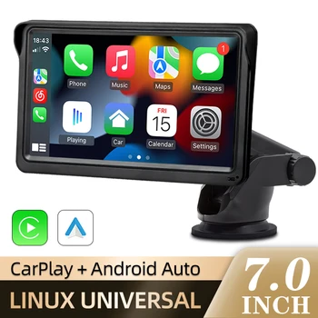 SINOVCLE CarPlay Android Auto Автомобильный Радиоприемник Мультимедиа 7-дюймовый Видеоплеер Портативный Сенсорный Экран Bluetooth 5.0 С Дистанционным Управлением  5