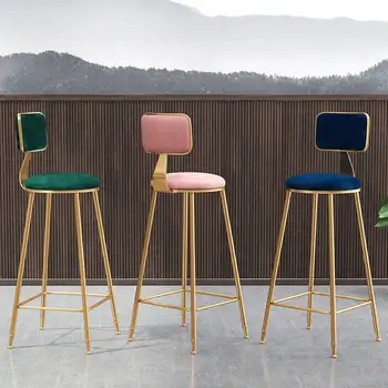 Роскошные стулья для кемпинга Минималистичные современные стулья с розовым акцентом Гостиная Sillas Para Barra De Cocina Ресторанная мебель  3
