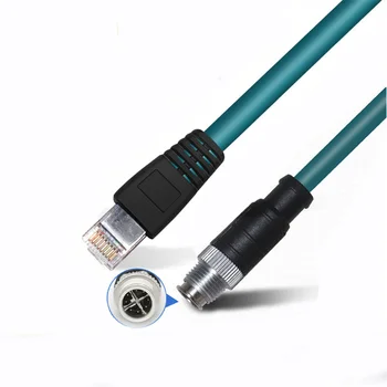 Сетевой кабель M12-RJ45, 4-жильный, 8-жильный чувствительный кабель с кодировкой ADX, промышленная камера Convision, сеть с высокой гибкостью цепи сопротивления  0