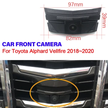 HD CCD AHD Вид спереди автомобиля Парковка Ночного видения Позитивная Водонепроницаемая камера с логотипом для Toyota Alphard Vellfire 2018 2019 2020  5
