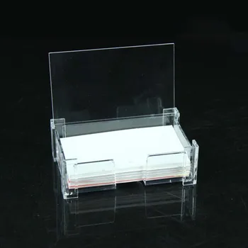 1 шт. Прозрачная настольная полка для хранения коробки, подставка для дисплея, акриловый пластик, прозрачный настольный держатель для визитных карточек, держатель для карт  5