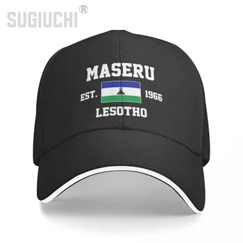 Бейсболка Лесото EST.1966 Maseru Capital Мужчины Женщины Унисекс Хип-хоп сэндвич-кепки Snapback шляпа для гольфа Рыбалка  5
