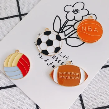Спортивное ожерелье для любителей уличного баскетбола, волейбола, футбола, бейсбола, Мужское спортивное ожерелье в стиле хип-хоп, ювелирные изделия  5
