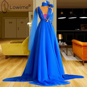 Большие размеры Синих Выпускных Платьев для Женщин 2021, Элегантные Вечерние Платья для Выпускного Вечера, Длинное Дубайское Вечернее Платье С V-образным вырезом De Soiree  10