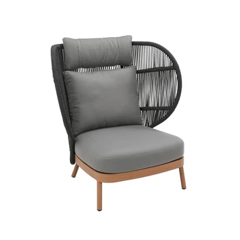 Скандинавский уличный диван из ротанга из алюминиевого сплава, ротанговое кресло, водонепроницаемая и солнцезащитная мебель для двора, стол для отдыха  4