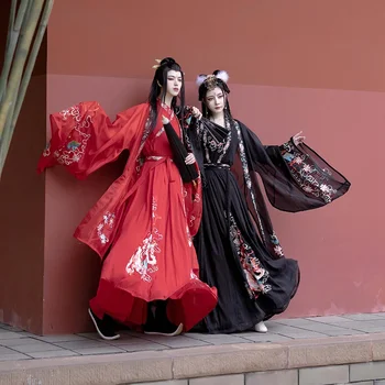 3ШТ Костюм 6 м Древнее Традиционное платье Hanfu в китайском стиле, Мужской Женский Восточный свадебный костюм, Изысканная вышивка Hanfu, 3 цвета  3
