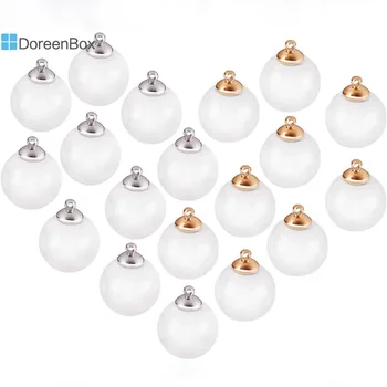 10 комплектов стеклянных миниатюрных шариков, пузырьков, флаконов для сережек, колец, ожерелий, шариков с одним отверстием, разноцветных, прозрачных, 8-18 мм  5