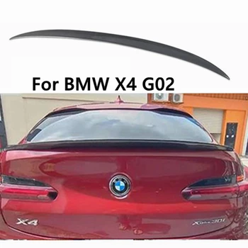 Для BMW X4 G02 P Style Задний спойлер из углеродного волокна, крыло багажника, 2018-2023 FRP, Кованый углерод  5