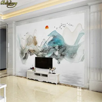 beibehang Пользовательские фотообои обои для гостиной Чернильный пейзаж искусство масляная живопись ТВ фон 3D обои домашний декор  10