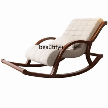 Кресло-качалка из массива дерева Nordic, кресло-качалка для дома, кресло-качалка для пожилых людей, кресло-качалка для отдыха, кресло для ленивого отдыха  5