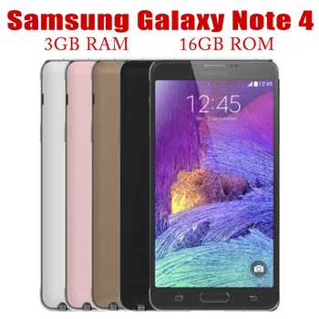 Samsung Galaxy Note 4 N910A N910F N910P LTE Смартфон 5,7 дюймов 16 МП 3 ГБ 32 ГБ Мобильный Используется для телефона Greade A  5