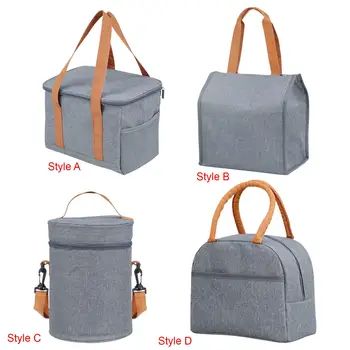 Изолированные пакеты для ланча, большая многоразовая водонепроницаемая сумка для хранения свежих и теплых вещей, сумка для ланча для офисной работы, женская и мужская пляжная  5