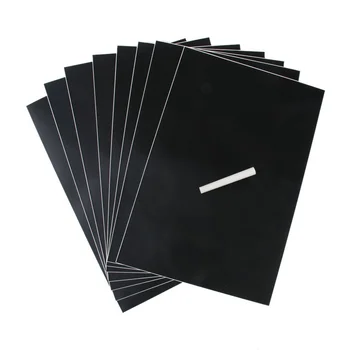 8 шт. Съемная наклейка на стену для классной доски формата А4 с 1 мелом (черный)  10