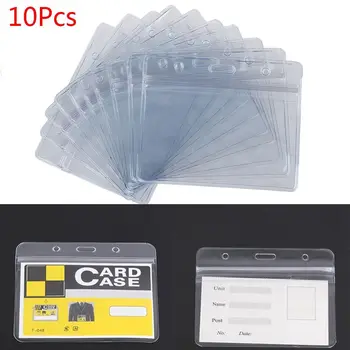 10 x Прозрачных водонепроницаемых вертикальных пластиковых карманов для удостоверений личности из ПВХ  5