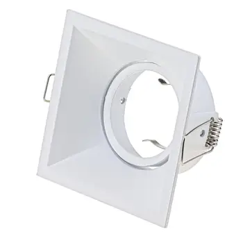 Белая/Черная Регулируемая светодиодная рамка для точечного освещения на потолке, Светодиодные потолочные светильники, Круглый встраиваемый светильник MR16 GU10  4