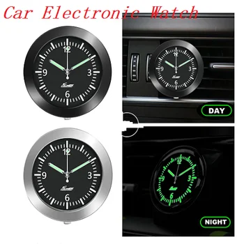 Круглые автомобильные часы, Светящиеся цифровые часы на приборной панели автомобиля, Электронные часы, Аксессуары для украшения BMW VW Mercedes Toyota Seat  5