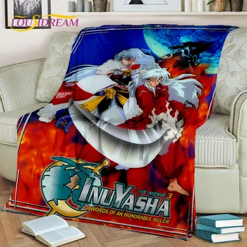 Классика мультфильмов 3D Одеяло из аниме Инуяша, мягкое покрывало для дома, кровати, дивана, офиса для пикника, путешествий, Покрывало для детей  5