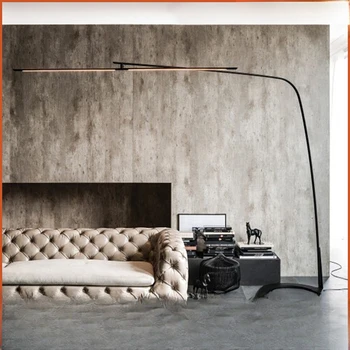 Торшер для рыбалки диван для гостиной дизайнер ins wind advanced sense минималистичная атмосфера роскоши вращающаяся вертикальная лампа  5