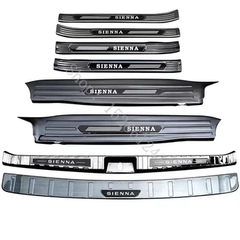 автомобильные аксессуары для Toyota Sienna 2011-2020, защита накладок на пороги, защита заднего бампера, отделка протектора багажника  0