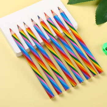 50 шт. /лот Цветной карандаш, цветные карандаши, дерево, цвета радуги, карандаш для рисования, набор для рисования, раскраска для детей  5