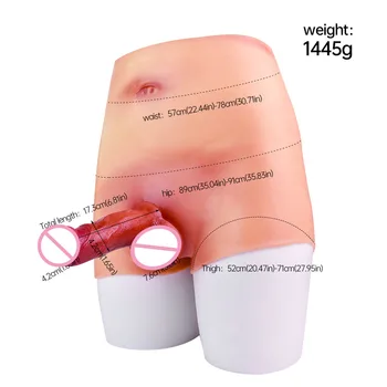 FAAK Носимые силиконовые штаны с искусственным пенисом и фаллоимитатором, реалистичные кожаные штаны, съемный женский мастурбатор, секс-игрушки для лесбиянок  5