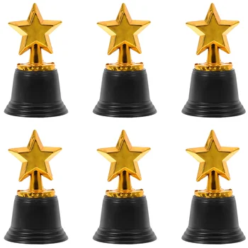 Рождественские Подарки Toyvian Набор Трофеев Mini Star Award 12 Объемных Золотых Трофеев Подарки Для детских Вечеринок Конкурсы Церемония Благодарности  5
