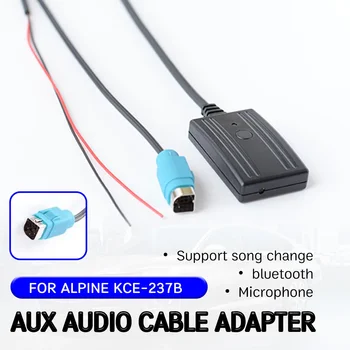 кабель-адаптер Bluetooth Aux-приемника с микрофоном, громкой связью, беспроводным аудиоинтерфейсом Hifi для Alpine 2009 + CDE-W203Ri для KCE-237B  0