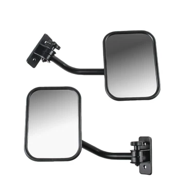 Откидные дверцы зеркал для Jeep Wrangler Tj, Jk, Lj Быстросъемные боковые зеркала черного цвета 2 шт.  5
