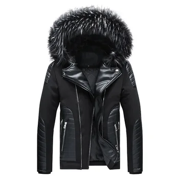 Хлопчатобумажная куртка 2023, мужская короткая утолщенная хлопчатобумажная куртка для зимнего сезона на открытом воздухе, пальто с британским меховым воротником, тепловые панели для пальто  5