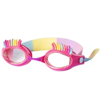 Новые водонепроницаемые детские очки для плавания, Милые очки для плавания для детей, Регулируемый ремешок, силиконовые мультяшные зеркальные очки  5