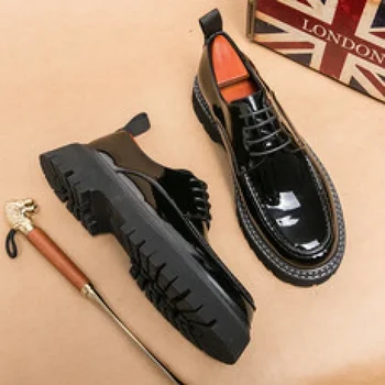 Новая черная обувь шеф-повара, кухонная рабочая обувь с мягкой подошвой и износостойкостью, повседневная кожаная обувь для молодых мужчин, спортивная  4