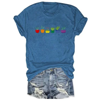 Женские футболки с забавным принтом ЛГБТ-растения и садовника, женские футболки с графическим рисунком, топы  3