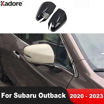 Накладка на зеркало заднего вида Subaru Outback 2020 2021 2022 2023 Карбоновые Крышки боковых зеркал заднего вида автомобиля, внешние Аксессуары  5