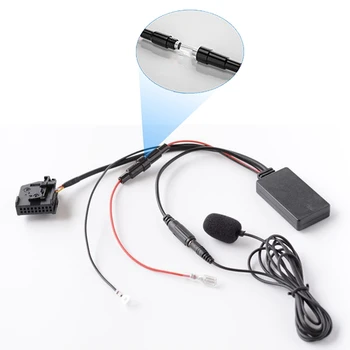 Автомобильный беспроводной аудиоадаптер Bluetooth, микрофон громкой связи, кабель AUX MFD2 RNS2 на 18 контактов для Touareg Golf  5