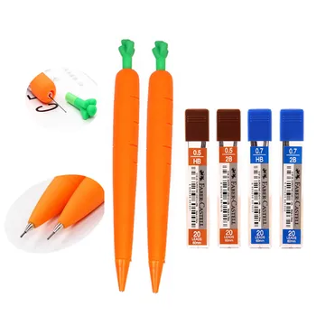 0,5 / 0,7 мм механический карандаш морковь красивая автоматическая ручка для рисования Школьные Канцелярские принадлежности  5
