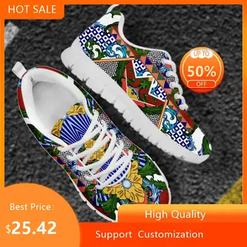 Модные мужские кроссовки HYCOOL, Повседневная обувь с индийским цветочным принтом, Мужская Воздушная сетка, Дышащая Весенне-осенняя Повседневная обувь Zapato Hombre  3