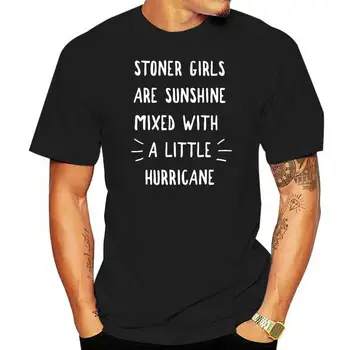 Мужская футболка Stoner Girls Are Sunshine В сочетании с женской футболкой Little Hurricane  5