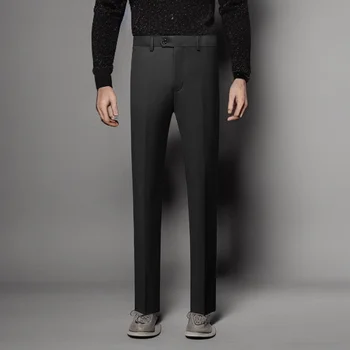 Черные мужские Брюки Slim Fit Suit 2023 В Наличии Официальные Деловые Брюки для Свадьбы Мужская Официальная Мода  5