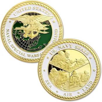 Монета US Navy Seals Challenge, военная монета военно-морского командования специального назначения ВМС США  4