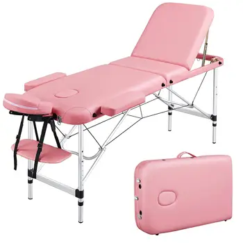 Складная массажная кровать из алюминиевого сплава, портативная косметическая кровать, косметическое кресло, оптовая продажа мебели для волос, производители-поставщики  4