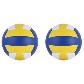 2 волейбольных мяча для волейбола с мягким прессом из искусственной кожи, тренировочные волейбольные мячи для взрослых и детей, пляжные мячи для игр в помещении и на открытом воздухе  5